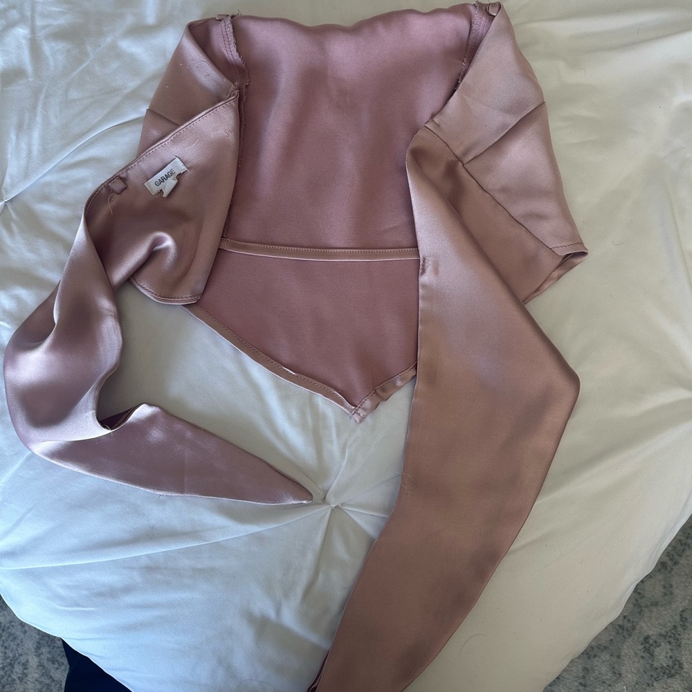 Garage Silk Tie Top
